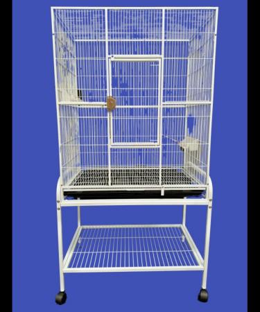 Image 1 of Parrot-Supplies Florida Parrot Cage With Stand White
