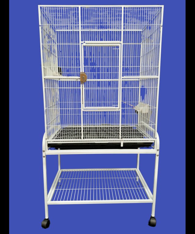 Preview of the first image of Parrot-Supplies Florida Parrot Cage With Stand White.