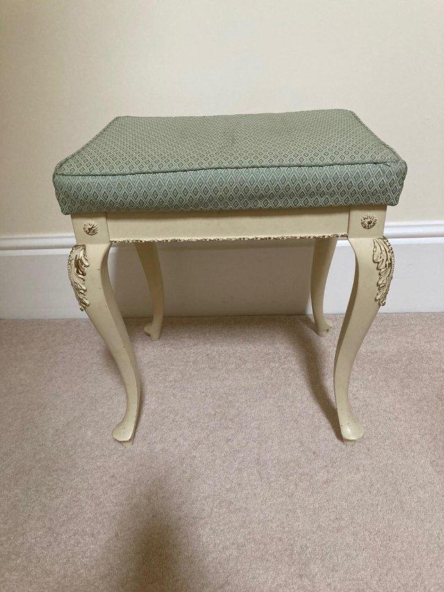 Preview of the first image of Dressing Table Stool with upholstered cushion.