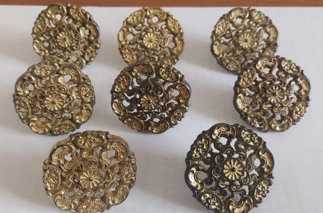 Preview of the first image of Gild Decorative Cupboard Knobs x 8.