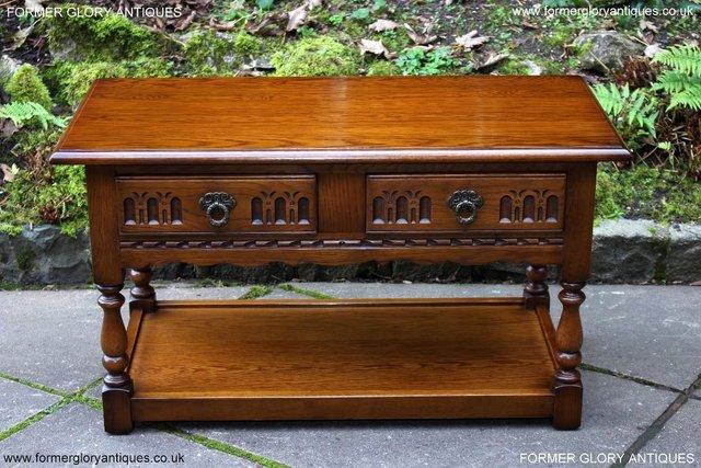 Image 70 of OLD CHARM LIGHT OAK TWO DRAWER COFFEE TABLE TV MEDIA STAND