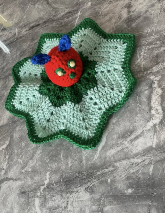 Preview of the first image of The very hungry caterpillar inspired blanket.