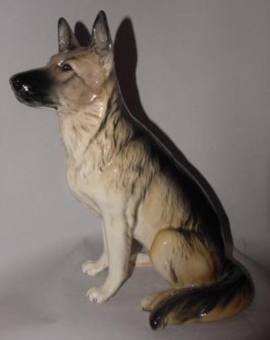 Preview of the first image of Beswick Large Fireside German Shepherd Dog.