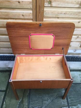 Image 2 of A lovely wooden sewing box from circa 1940’s