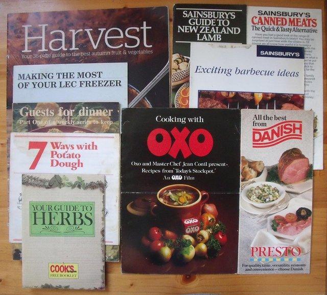 Preview of the first image of 10 vintage (1980s onwards) food promotional/cooking booklets.