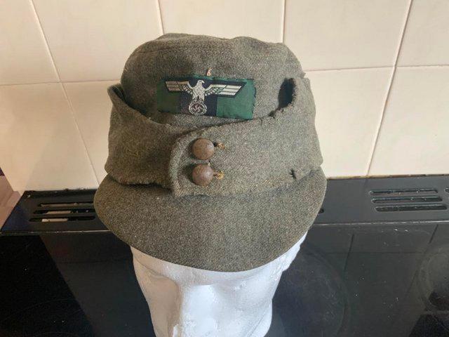 Preview of the first image of German Soldiers 2WW field Cap with SS Insignia.