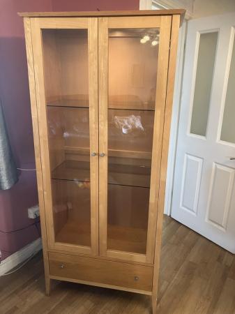 Image 2 of FREE.  Wooden display cabinet with glass doors