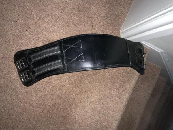 Image 3 of Black leather dressage girth