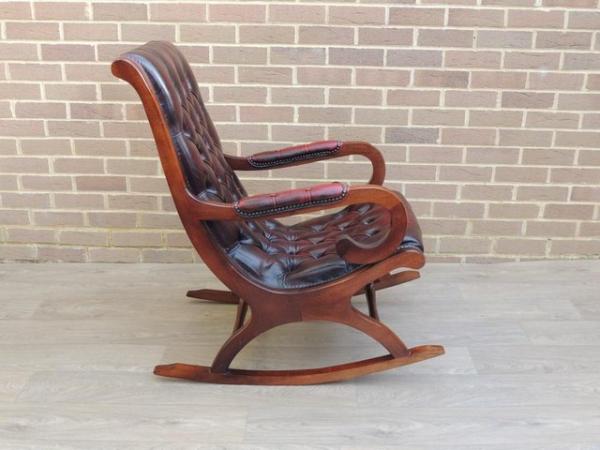 Image 4 of Chesterfield Rocking Chair Ox Blood (UK Delivery)