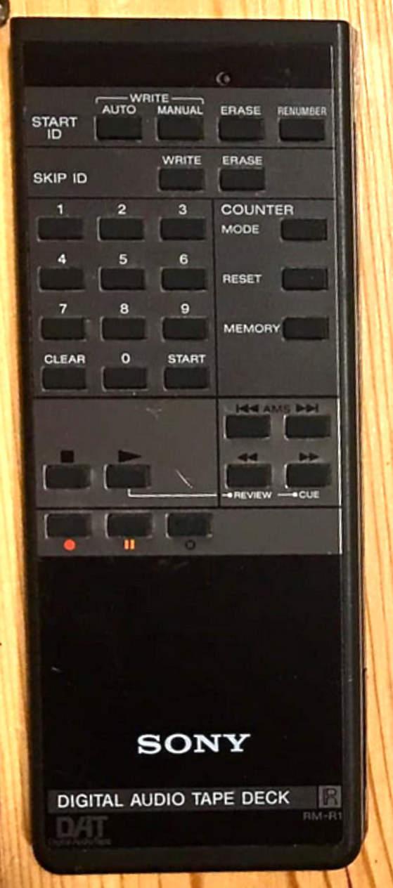 Preview of the first image of Sony RM-R1 Remote Control (For Sony DTC 1000ES DAT ETC).