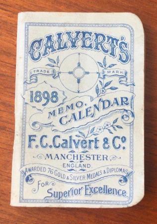 Image 3 of MEMO CALENDAR OF 1898 PRODUCED BY CALVERT