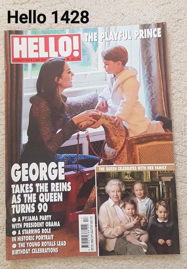 Preview of the first image of Hello Magazine 1428 - George Takes the Rein / Queen turns 90.