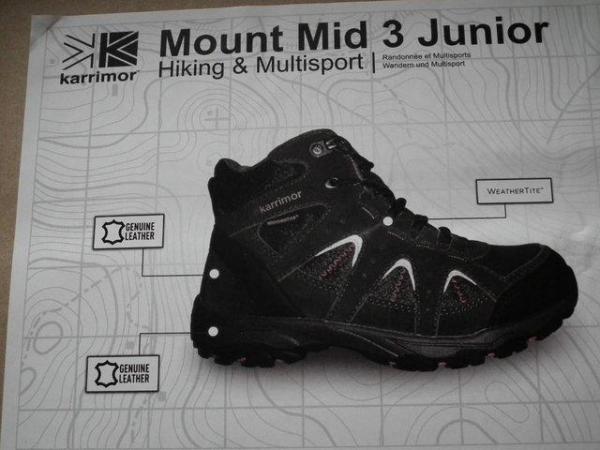 Image 3 of Karrimor Mount Mid 3 Junior black/red UK J4 weathertite hike