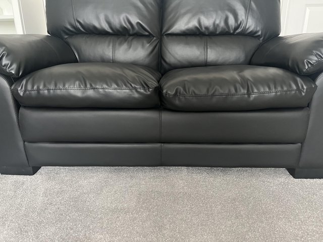 Preview of the first image of Robidoux 2 Seater Loveseat, Black.