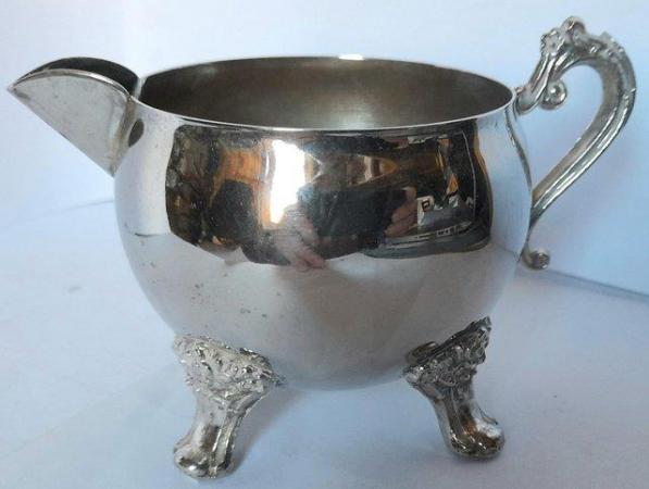 Image 4 of SILVER - PLATED 4 PIECE TEA SET