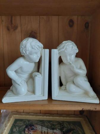 Image 1 of Cherub French antique bookends