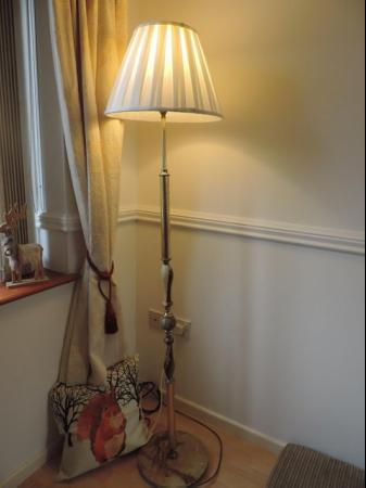 Image 1 of Solid Marble Vintage Standard Floor Lamp + New Shade, VGC