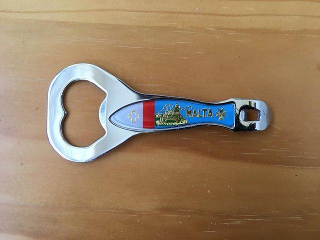 Preview of the first image of Chrome/chrome effect bottle/can opener from Malta..