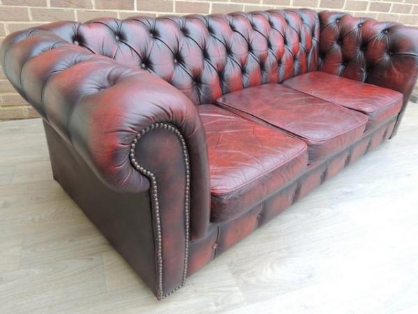 Image 9 of Chesterfield 3 seater Vintage Sofa (UK Delivery)