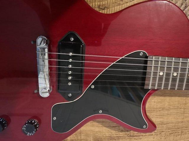 Preview of the first image of Red Gibson junior electric guitar.