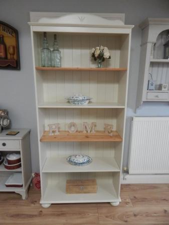 Image 4 of Large Vintage Country Pine Bookcase / Shelving