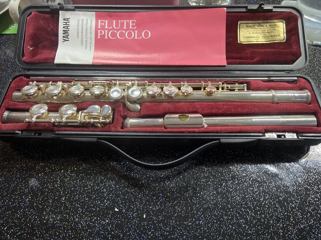 Preview of the first image of Yamaha flute complete with case.