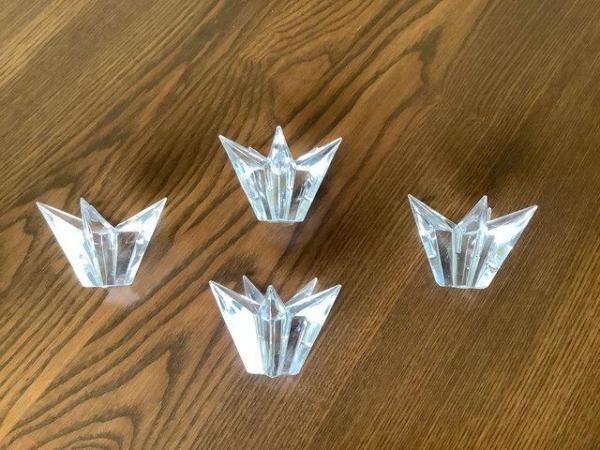 Image 3 of 4 Glass Star Candle Holders7 cm (W) x 5 cm (H) Used.