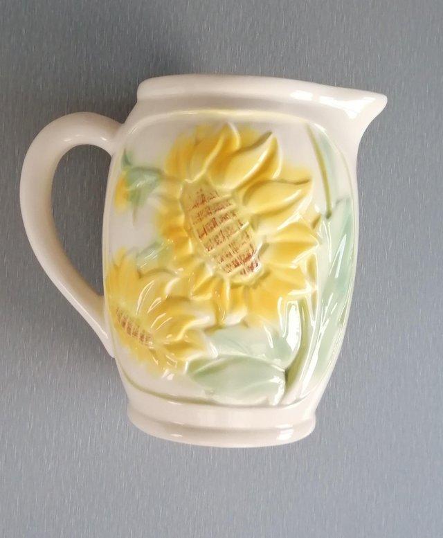 Preview of the first image of Poet Laval Pottery Ceramic Jug/Vase 7" Tall..