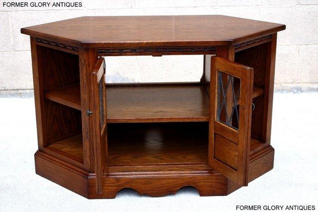 Image 97 of AN OLD CHARM LIGHT OAK CORNER TV DVD CD CABINET STAND TABLE