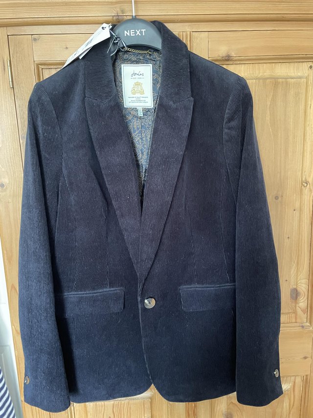 Preview of the first image of Ladies Joules Navy Blue Blazer.