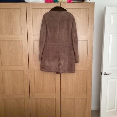 Image 2 of Genuine sheepskin coat and all wool black M&S coat