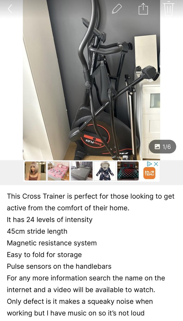 Preview of the first image of BH Fitness Foldable Cross Trainer.