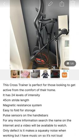 Image 1 of BH Fitness Foldable Cross Trainer