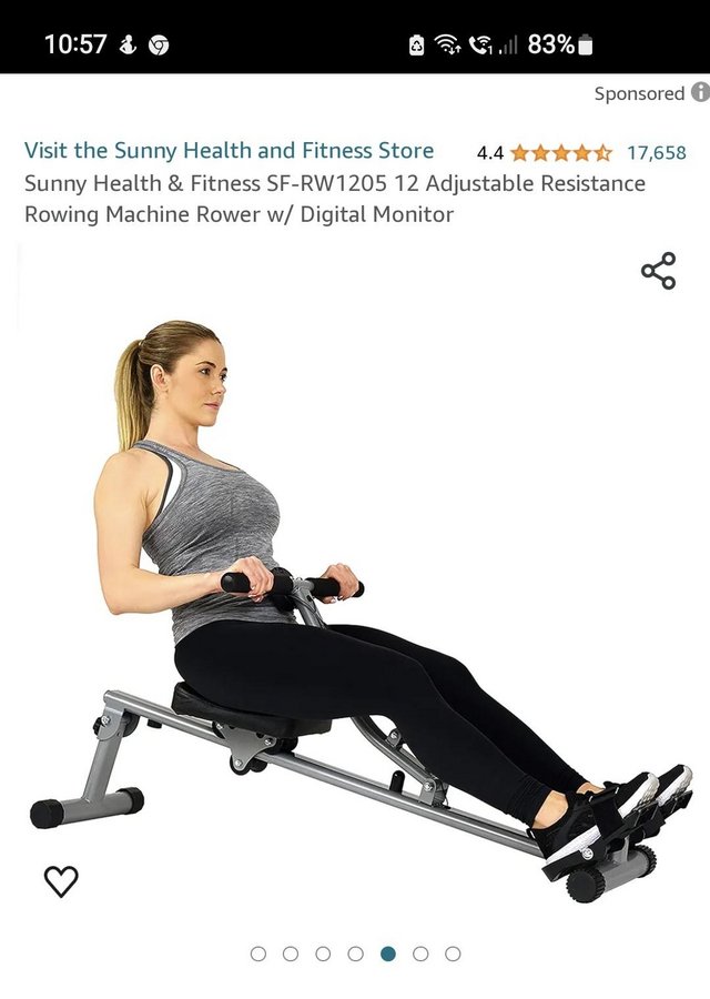 Preview of the first image of Rowing machine by Sunny Health & Fitness.