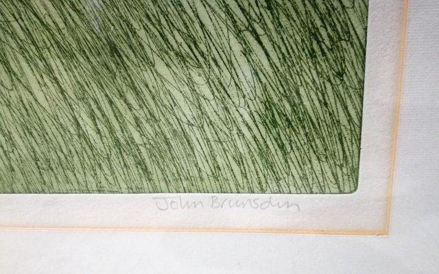 Image 2 of Original Etching Artist John Brunsden Signed Framed Landscap
