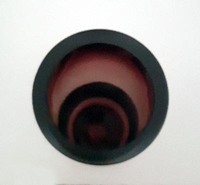 Image 2 of Vintage Scandinavian Amethyst Cylinder Vase.  BX16