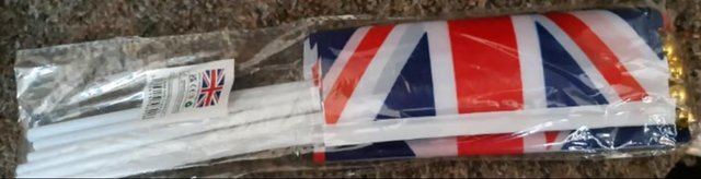 Image 1 of Hand held Union Jack Union party flag x10 in pack
