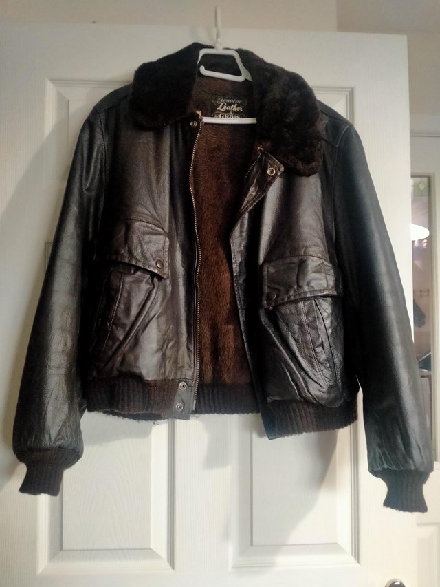 Preview of the first image of Mens Genuine Leather Jacket.