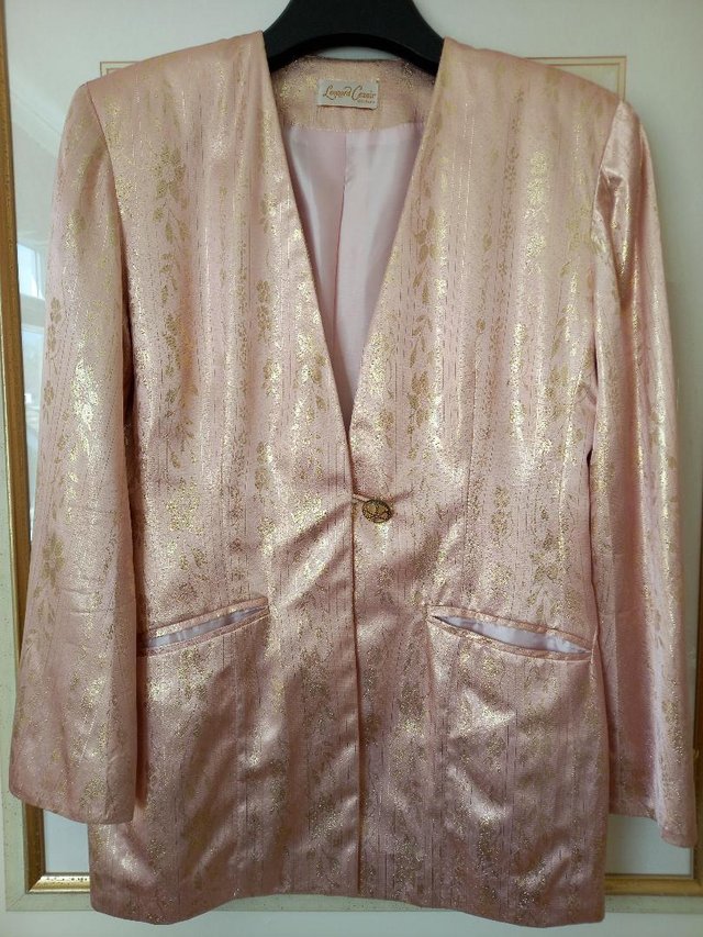 Preview of the first image of Pure Silk Couture Jacket Size 10 -12.