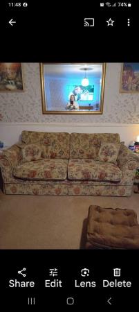 Image 1 of 2 large sofas 4 seater plus 3 seater