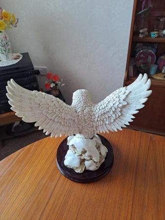 Image 2 of Owl Ornament In Flight on a wood Base