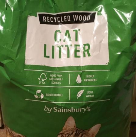 Image 2 of 2 x 10L Bags Recycled Wood Pellet Cat Litter, REDUCED.
