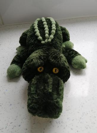 Image 1 of Aurora Green Plush Crocodile Soft Toy.  18.1/2" Long.