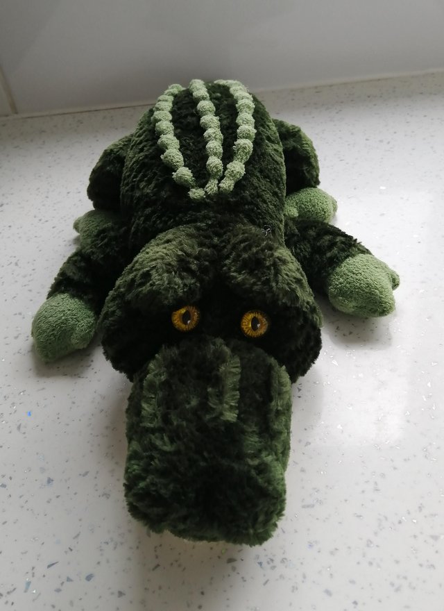 Preview of the first image of Aurora Green Plush Crocodile Soft Toy.  18.1/2" Long..