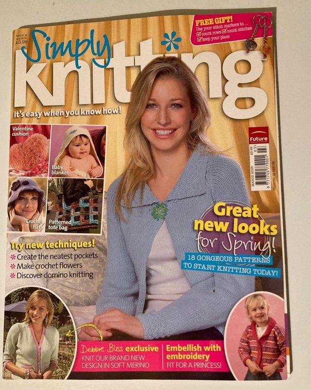 Preview of the first image of Simply Knitting magazine March 2006 (issue 12) - £12.50.