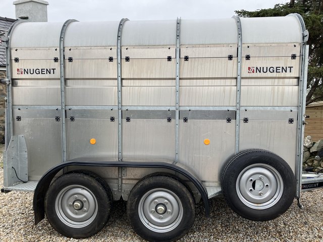 Preview of the first image of NUGENT 10ft LIVESTOCK TRAILER. LIKE NEW. NO VAT..