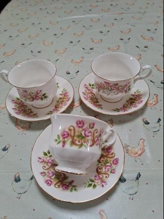 Image 1 of Bone China "Gainsborough" Cups and Saucers