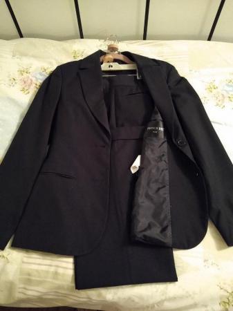 Image 1 of French Eye, black suit size 6, trousers and jacket