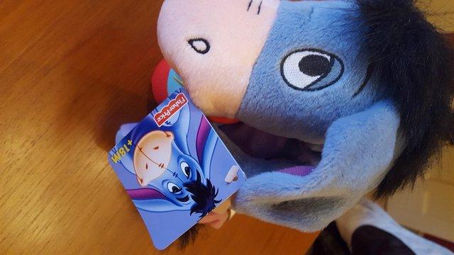 Image 3 of Disney Fisher Price Eeyore With Hunny Pot 2004