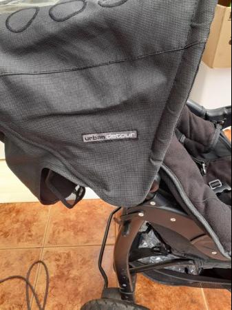 Image 3 of Mothercare Urban Detour 3 Wheel Buggy, and Car seat.